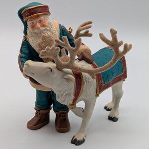 Hallmark Keepsake Santa's Deer Friend 1998, NEW, Artist's Studio Collection